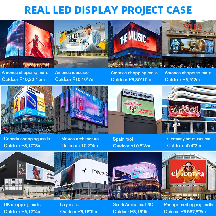 HD Big Giant 3D Effect Outdoor Advertising P4 P5 P8 P10 LED Billboard Display Billboard Pantalla Exterior Led Screen