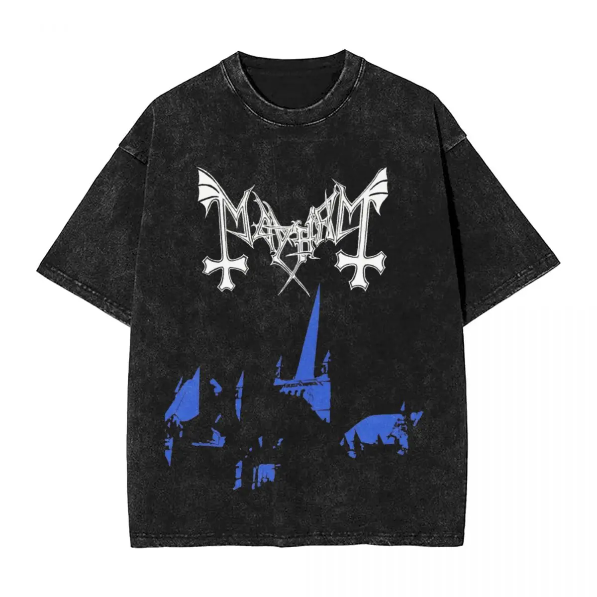 Mayhem Black Metal Heavy Metal Washed T Shirts Streetwear Novelty T-Shirts Tee Shirt Men Women 100% Cotton Harajuku Graphic