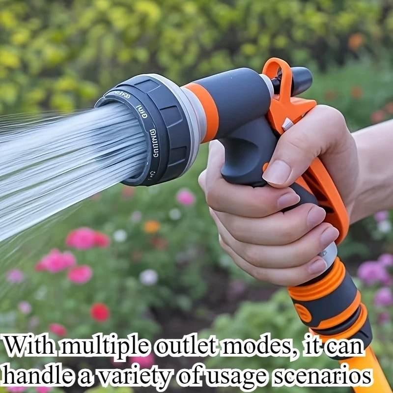 1A High-Pressure Water Gun Adjustable Nozzle Multi-Purpose Gardening Tools Lightweight Design Anti-Slip Grip General Interface P