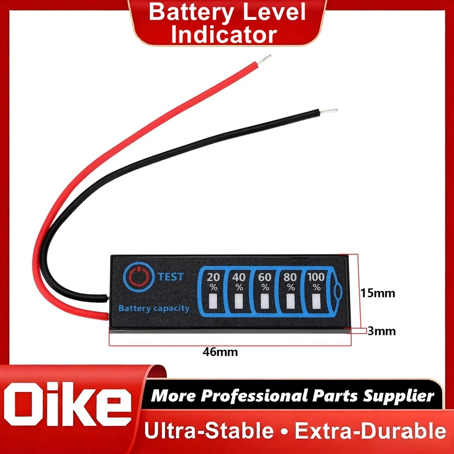 Oike 2S-8S DC5-30V Battery Level Indicator Ternary Li-po Li-ion Phosphate Lead-Acid Battery Capacity Display Tester Board