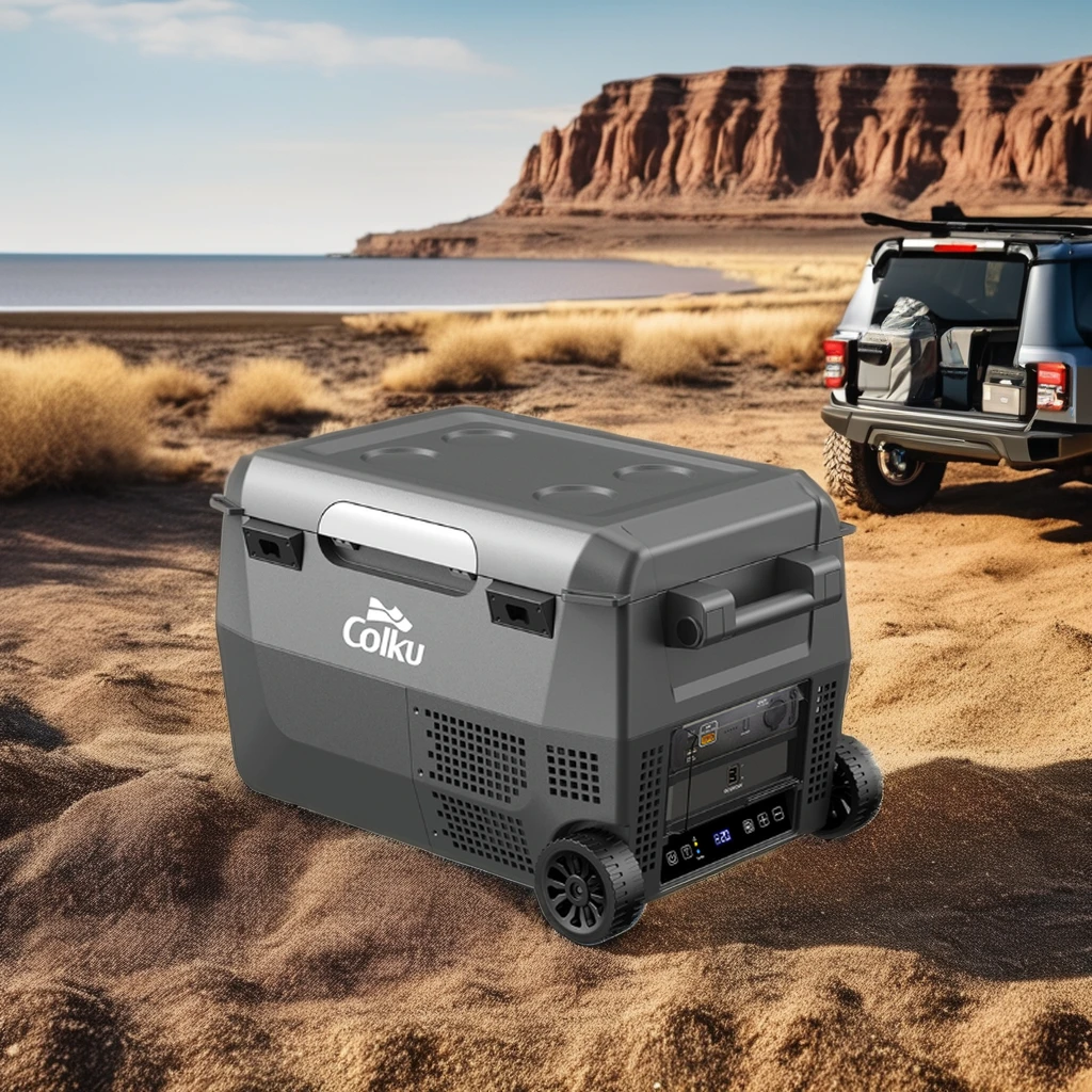 

For Colku GC26P Portable 12V Compressor Refrigerator Mini Battery Operated Fridge With Wheels Pull Rod 24V Freezer Cooling Mode