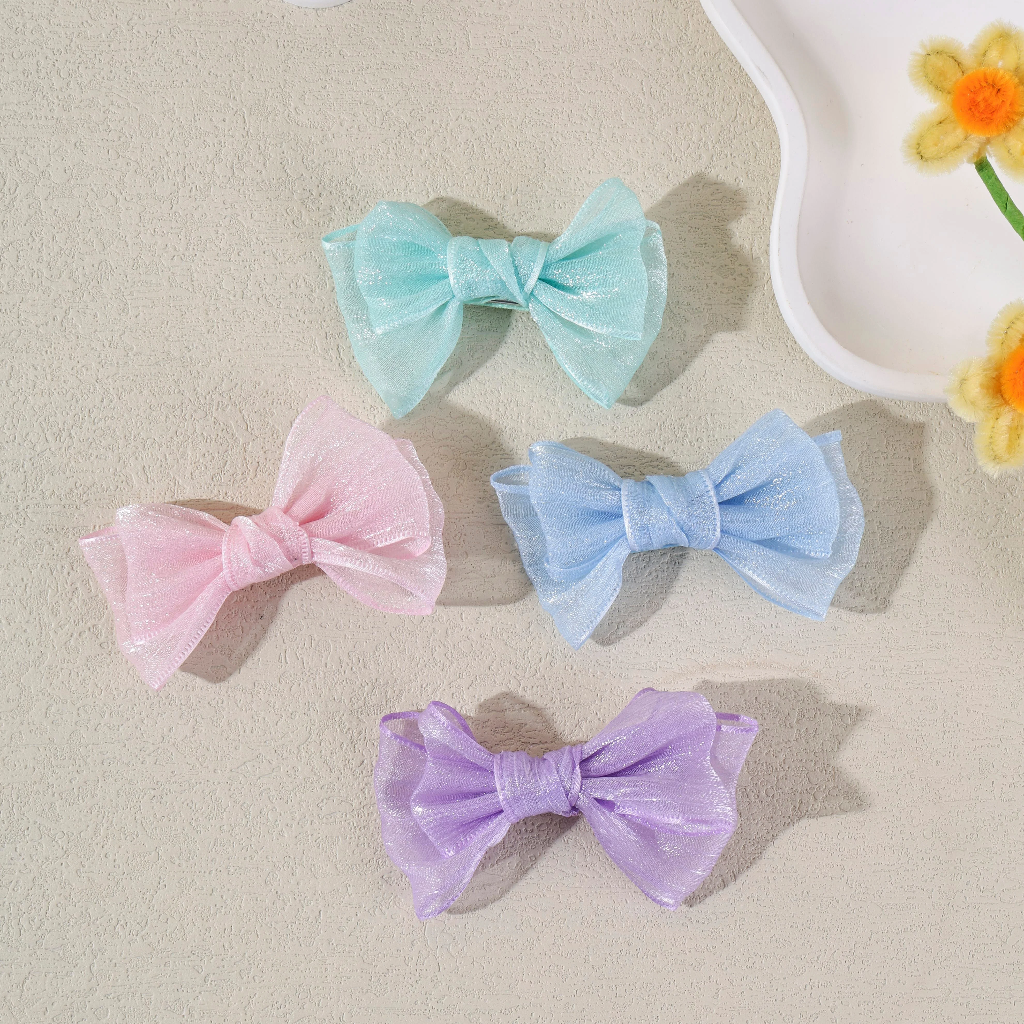 

2Pcs Baby Solid Hair Bows Hair Clips Butterfly Lovely Girls Hairpins Cheer Bowknot Barrettes Children Headwear Hair Accessories