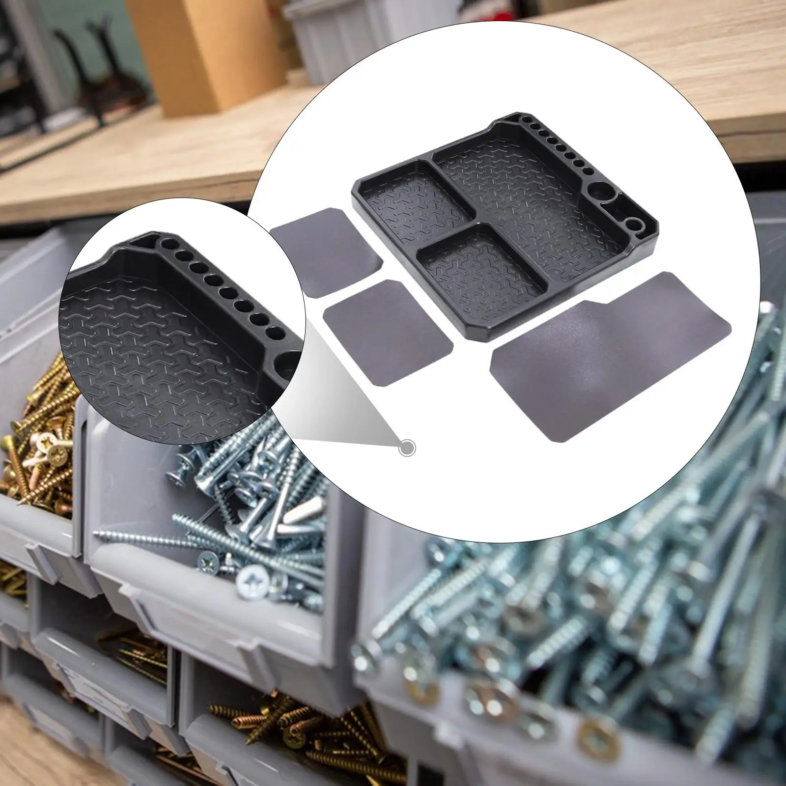 シリコンツールトレイ、修理ツールハードウェアトレイ、パーツトレイオーガナイザー、1/12 1/16車両トラックボートアクセサリー用