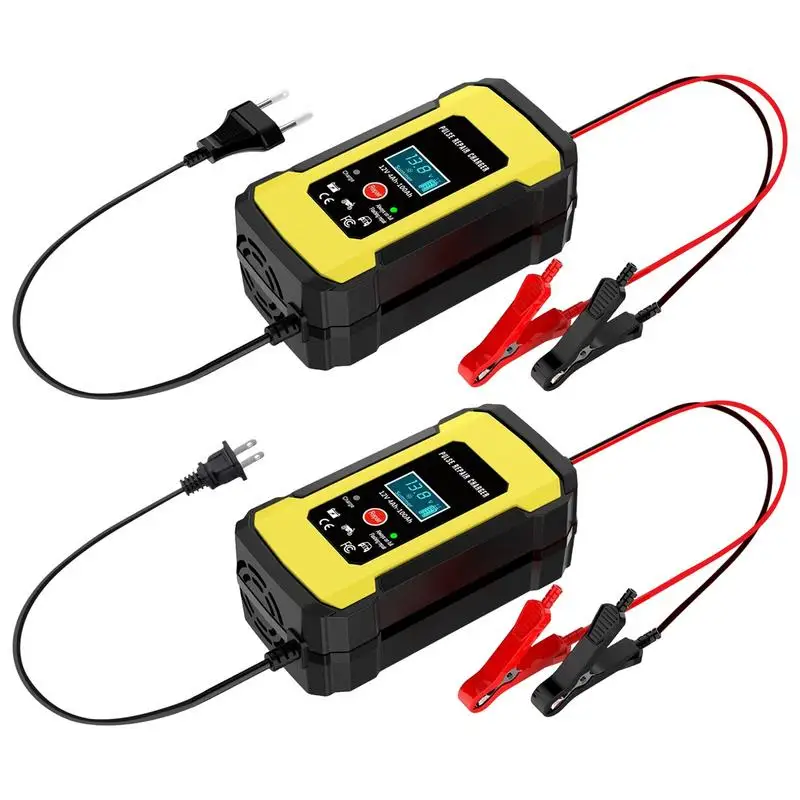 

Motorcycle Battery Maintenance Charger 12V6A Automatic Battery Pulse Repairing Charger 4Ah-100Ah Automotive Battery Maintaining