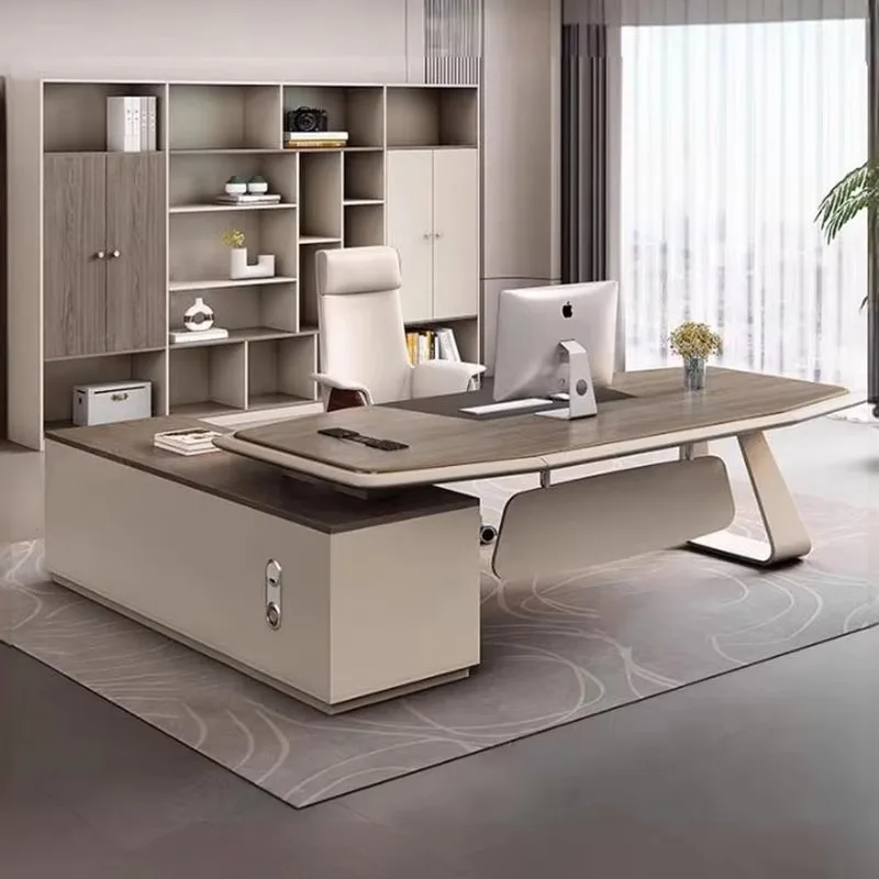 

Aesthetic Decoration Office Desk Drawers Storage Modern Conference Computer Desk L Shaped Organizer Mesa Escritorio Furniture