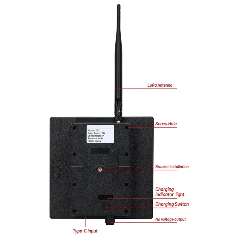D5L Meshtasic Solar Powered Heltec LoRa 32 V4 ESP32 with GPS LoRa Module WiFi Bluetooth Low Power Solar Mesh 915MHz