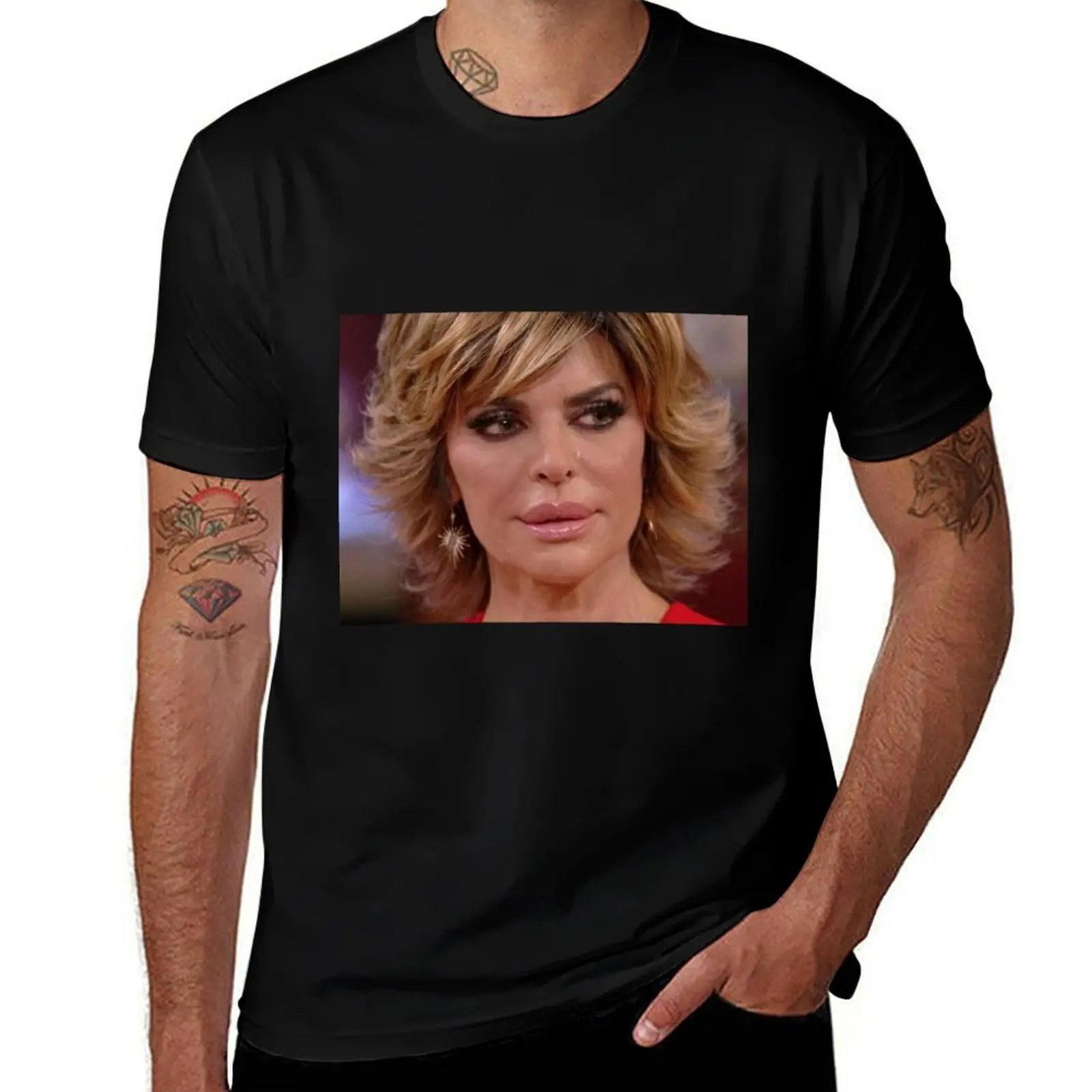 

Lisa Rinna Single Tear T-Shirt funny t shirts cotton cotton t shirts man 100% t shirt man designer T-Shirt
