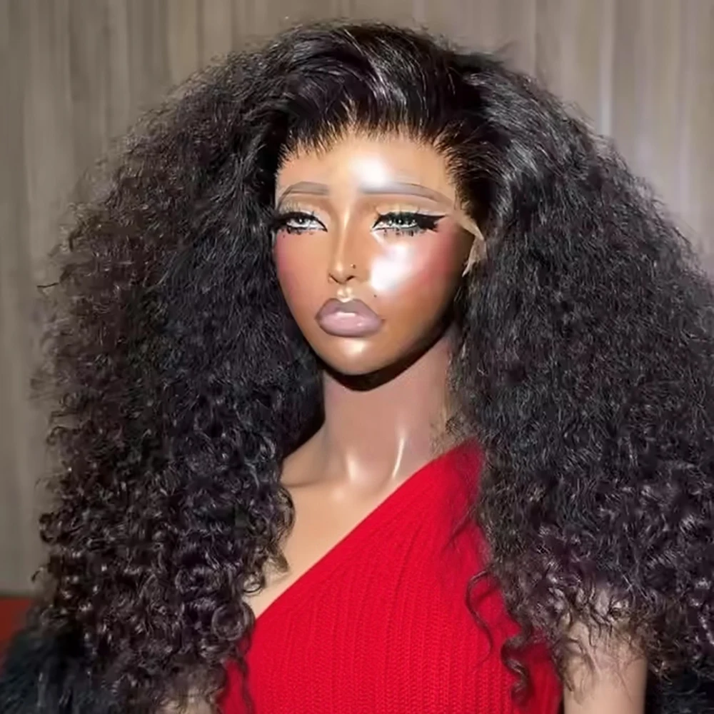 7x5 Бесклеевой парик из человеческих волос Готов к ношению и пройти Бесклеевые парики для женщин Предварительно вырезанный 13x4 Глубокий Кудрявый Парик Фронта Шнурка Бразильский