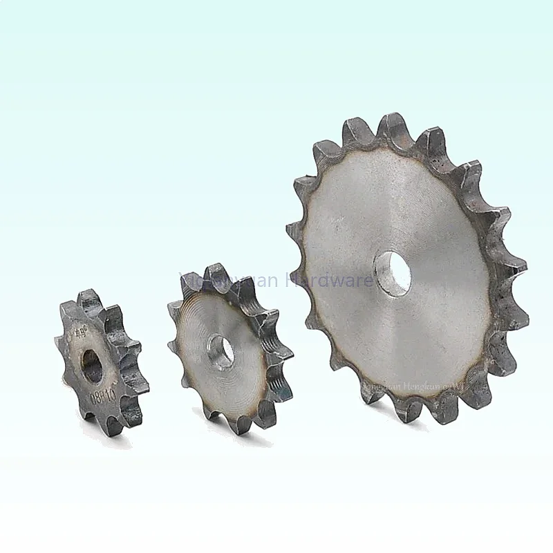 Yiqianyuan 1Piece 08B Flat Chain Sprocket 10-25 Teeth A3 Steel 12.7mm Pitch Industrial Drive Sprocket