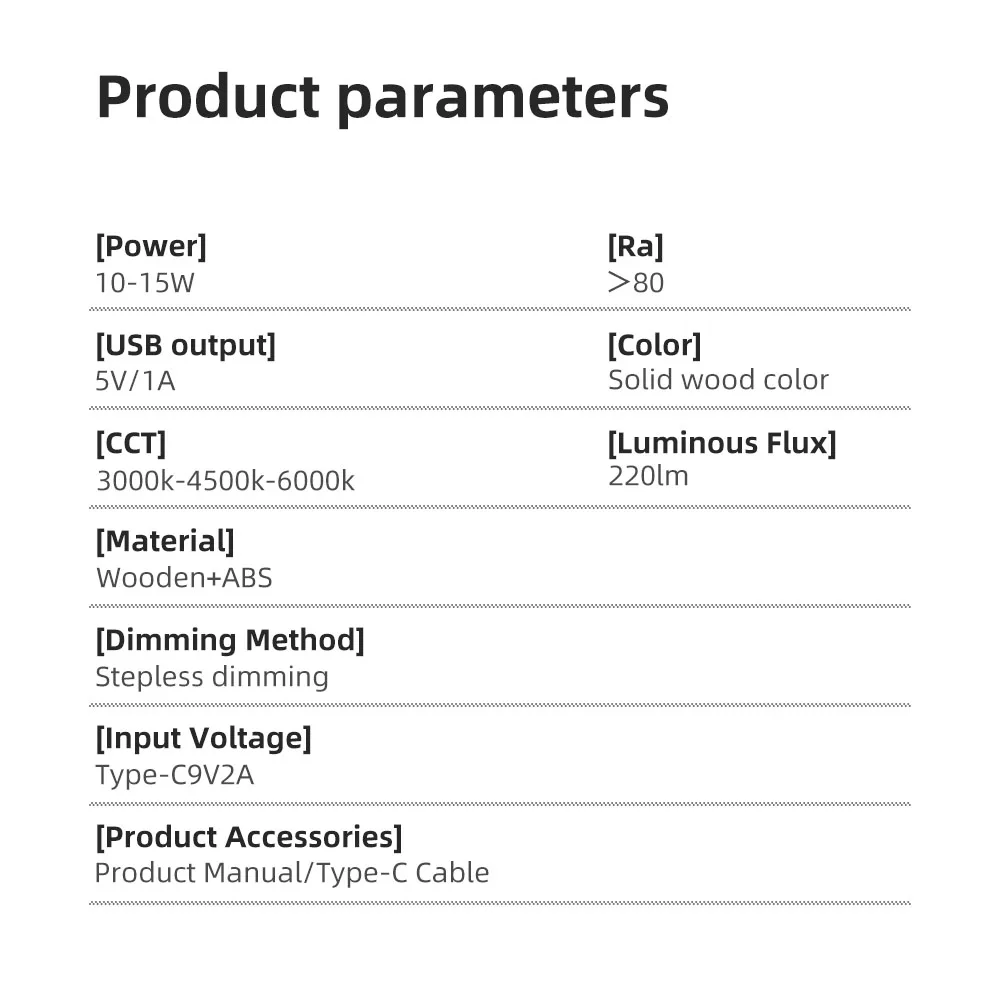 Modern Farmhouse-Style LED Table Lamp Elegant USB Rechargeable ABS Bedside Lamp With Touch Sensor Dimmable