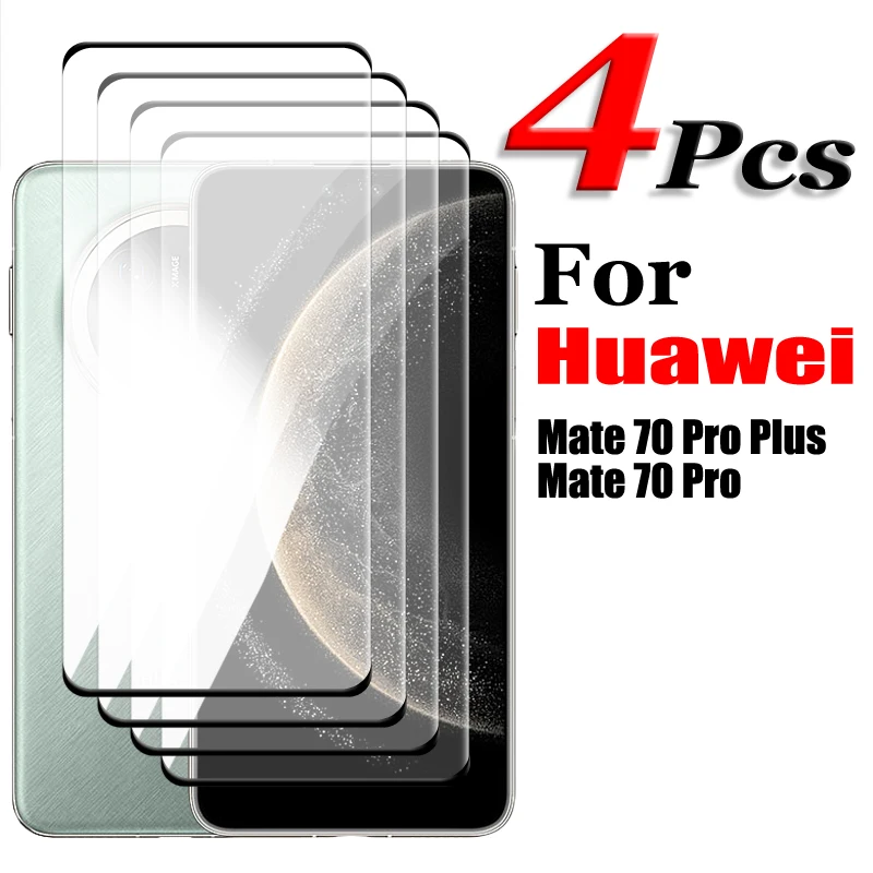 

2/3/4PCS For HUAWEI Mate 70 Pro+ Tempered Glass For Mate 70 Pro Screen Protector 3D Curved Full Cover Glass For Mate 70 Pro Plus