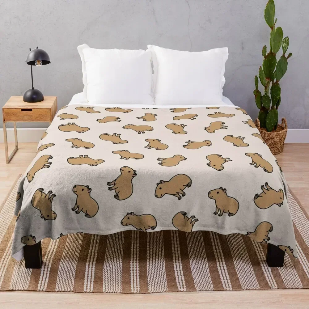 

Capybara Throw Blanket Plush Blankets For Baby sofa bed Decorative Sofa Blankets For Sofa Thin Hairys Hairy Blankets