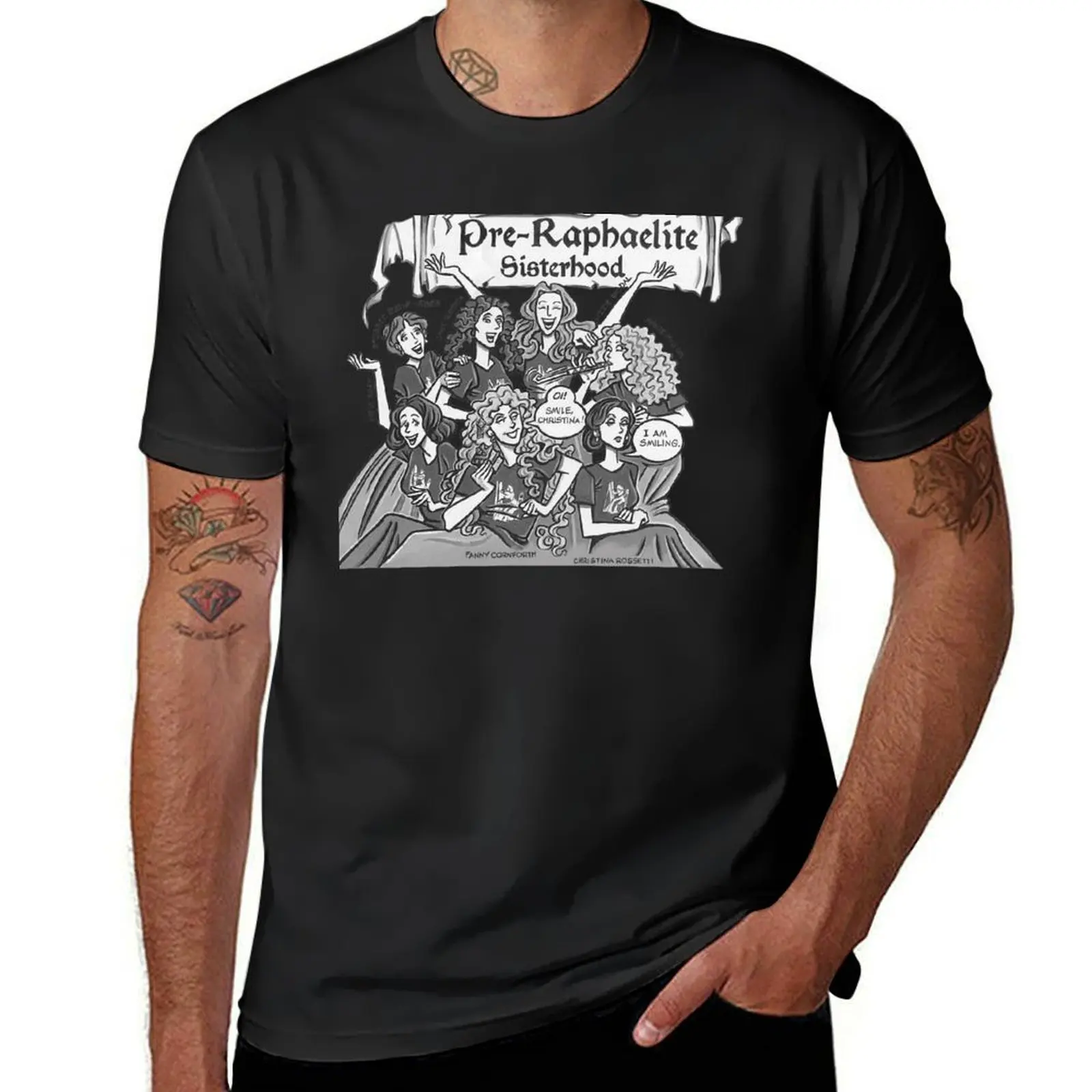 Pre-Raphaelite Sisterhood (for Stephanie) T-Shirt sweat customs design your own hippie clothes mens cotton t shirts