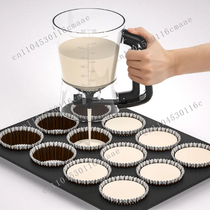 New Batter Dispenser Batter Funnel Cupcake Handheld Dispenser Measuring Cup Baking Tool