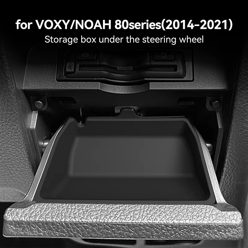 For 2014-2021 Toyota VOXY NOAH 80 RHD Under Steering Wheel Silicone Document Storage Box Hidden Holder Car Interior Accessories