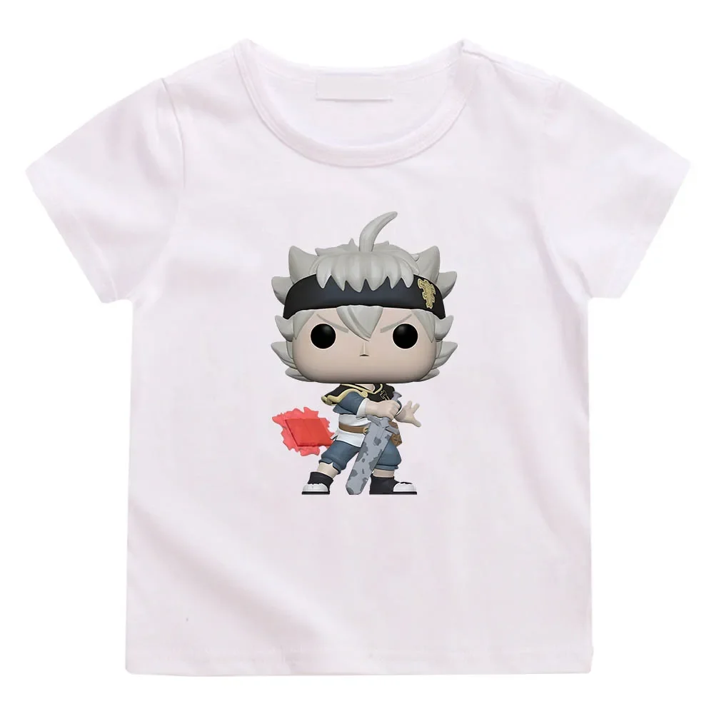 Black Clover Printed Cute Anime t-shirt Kawaii Manga Tshirt 100% cotone manica corta t-shirt High Street ragazzi/ragazze t-shirt