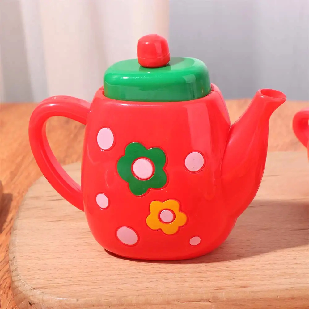 Bolo sobremesa conjunto de chá da tarde simulação comida fingir jogar playhouse cozinha bule de plástico conjunto de chá para meninas