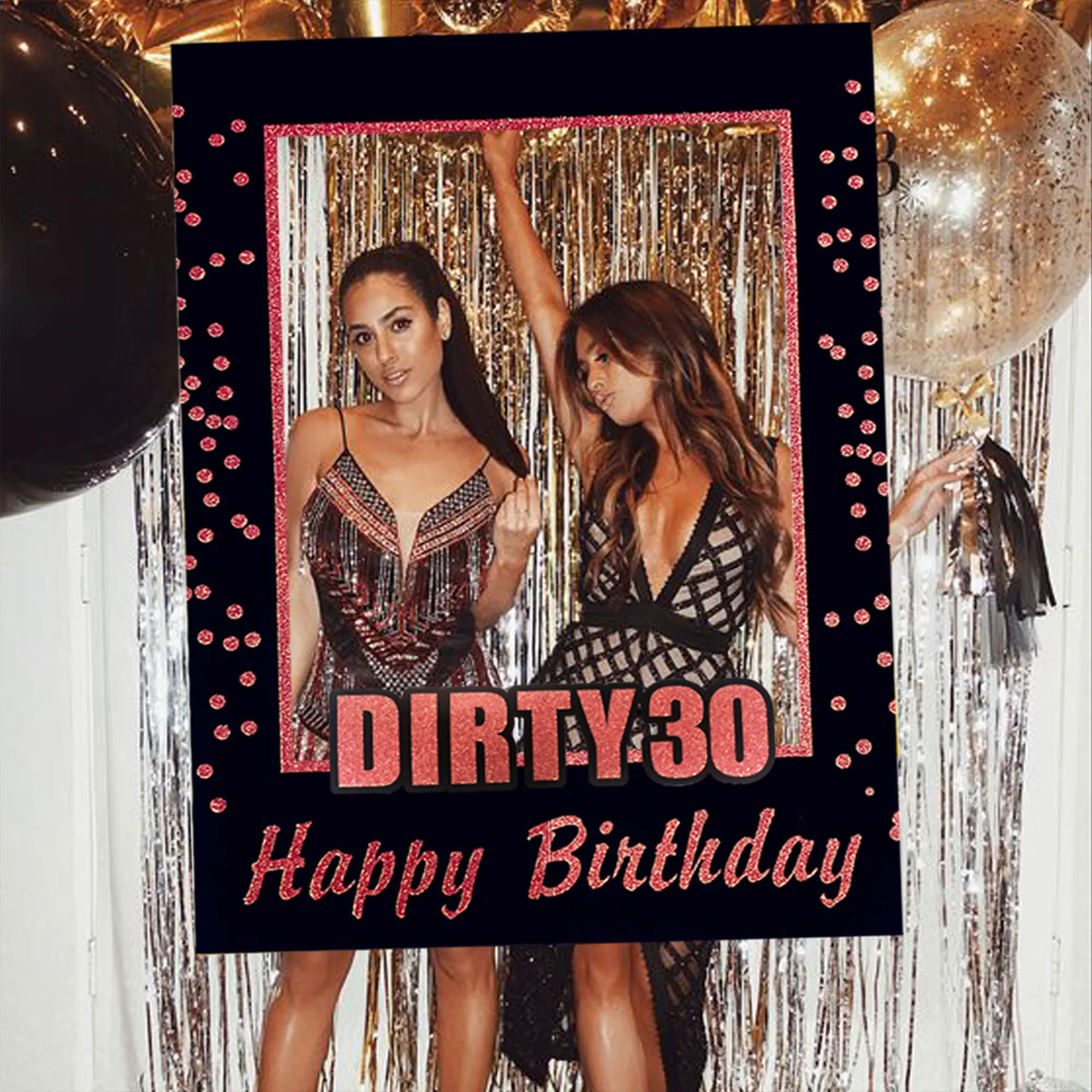 LaVenty Rose Gold 18th 30th 40th Birthday Party Photo Booth Props Birthday 18th Birthday 30th Birthday 40th Birthday Photo Frame