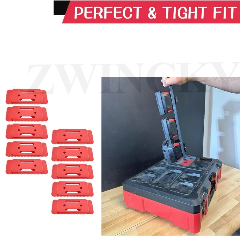 ZWINCKY Red Feet Mounting System for Milwaukee Heavy-Duty Mounting Feet Compatible for Milwaukee， Packout System