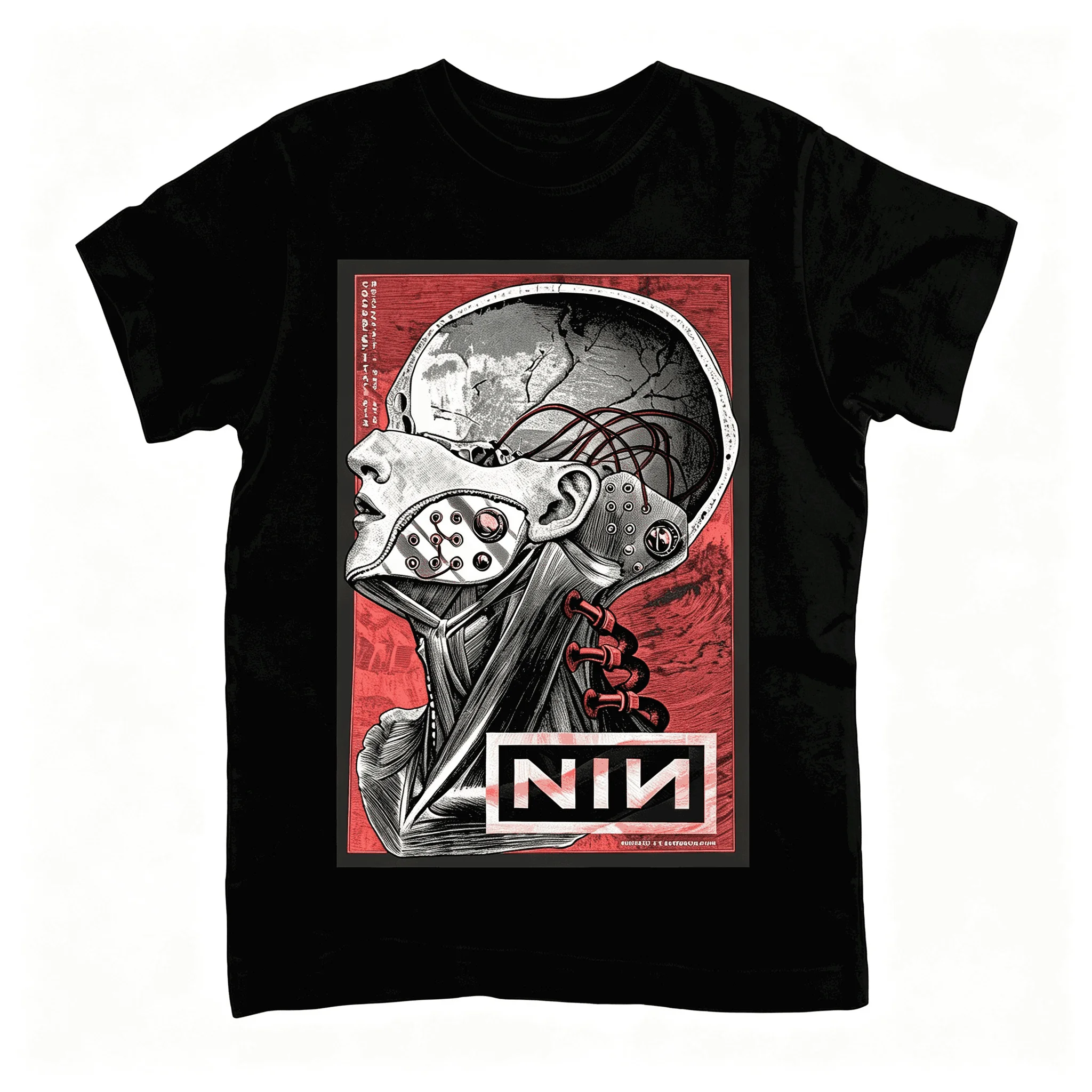 Nine Inch Nails Printed Cotton Neutral O-Neck Short Sleeve Streetwear Trendy Cotton Oversized Unisex Vintage Loose high quality