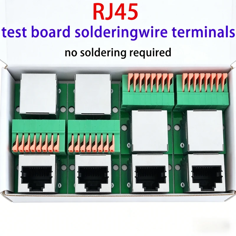 

Block Solderless RJ45 Network Port Terminal Terminal Block Data Adapter Board Female Connector Rail Mounting Terminal Block