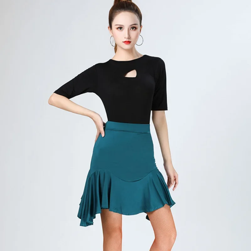 Costume de danse latine pour femmes, haut et jupe Sexy à la mode, pour spectacle sur scène, salle de bal, vêtements de danse Samba pour filles