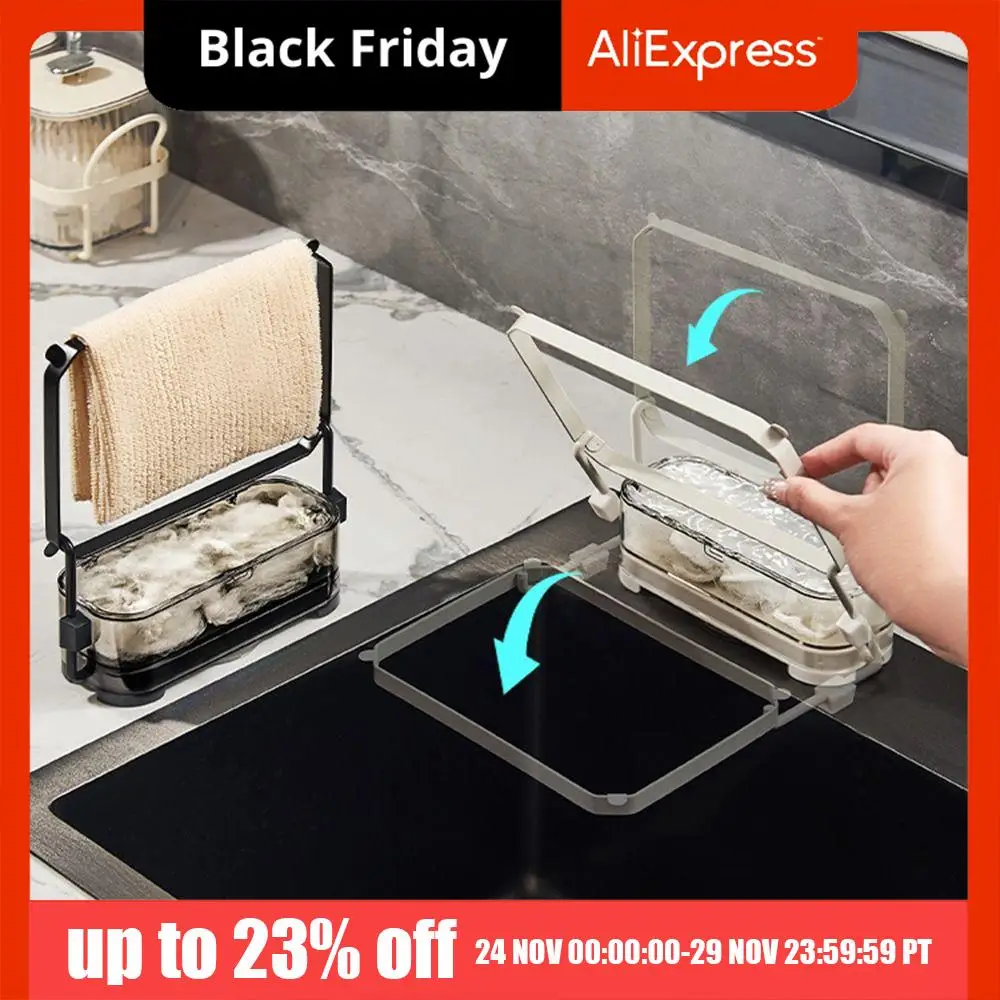 

Присоска, кухонная раковина, стеллаж для фильтра, ящик для хранения, сложенный дизайн, держатель корзины для мусора, прочная несущая экономия места