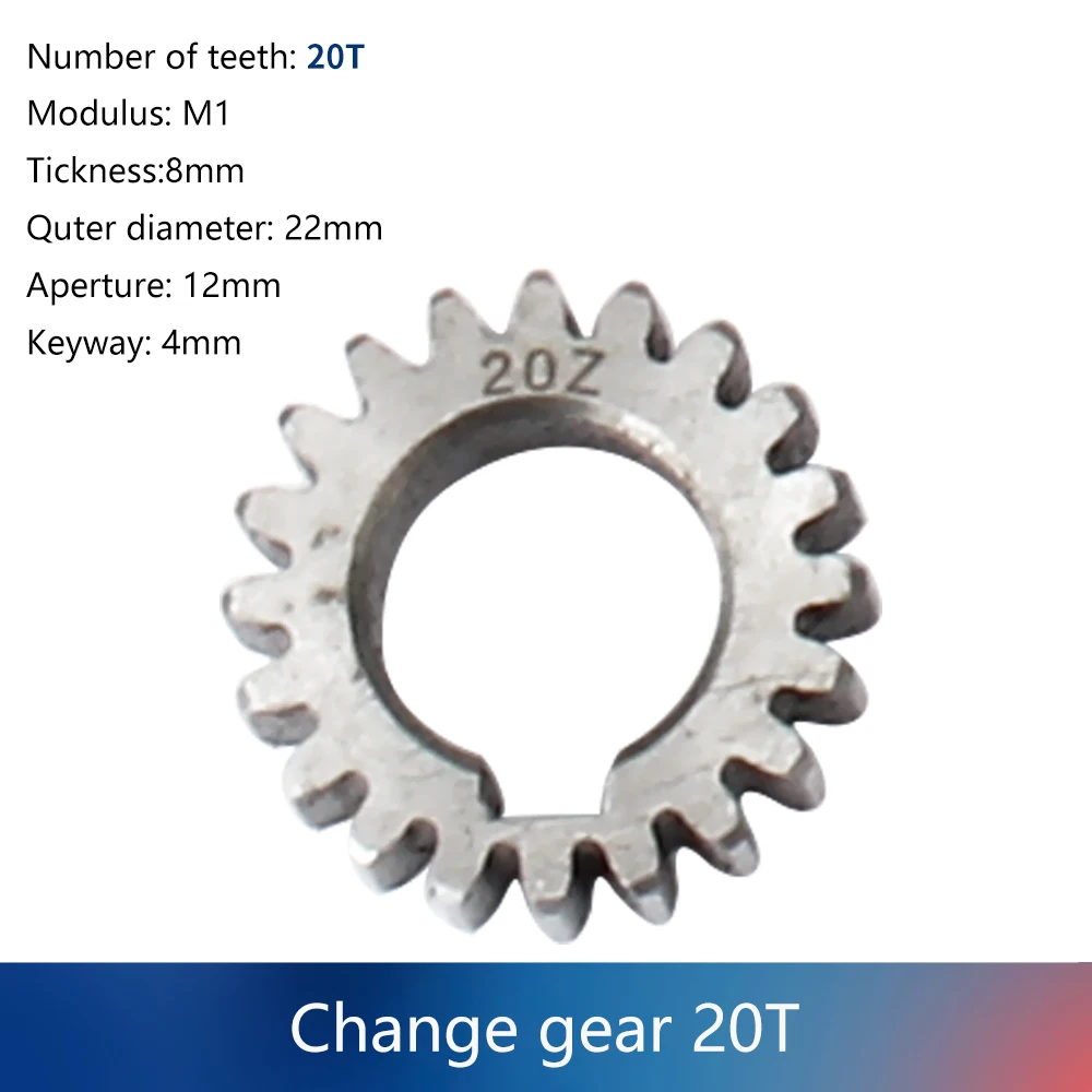 CJ0618 Metric&Imperial Metal Gears/Main Shaft Gear/Feed Gear 20T/25T/30T/35T/40T/45T/50T/60T/80T/54T/55T/57T/65T/72T