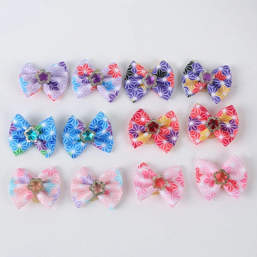 10pcs Dog Grooming Hair Bows Dog Bows Mix Colours Small Dog Accessories Dog Hair Rubber Bands Pet Headwear Pet Supplier