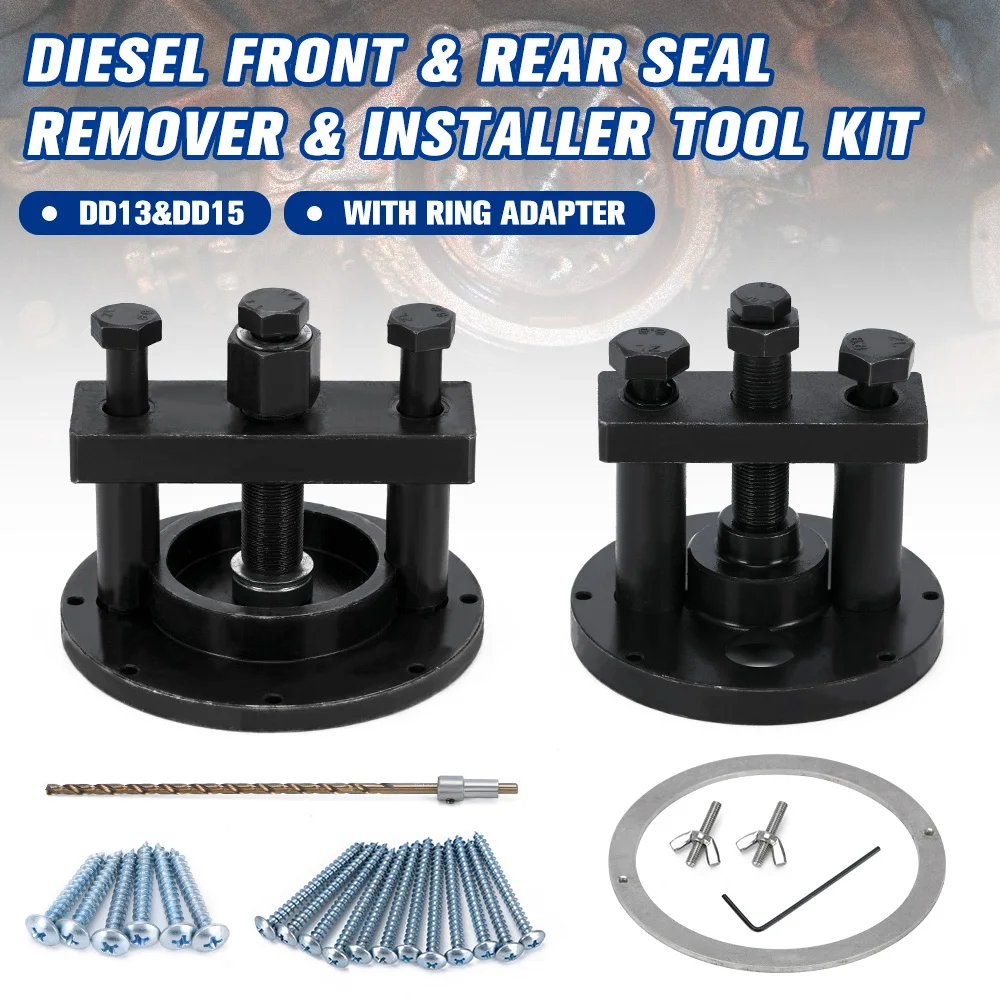 Crankshaft Oil Seal Front & Rear Seal Remover & Installer Tool Kit For Detroit Diesel DD13 DD15 W470589004300 W541589023300