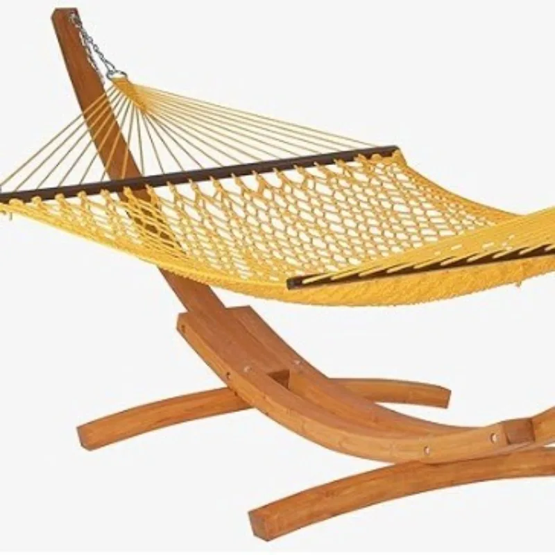 Outdoor Leisure Garden Wooden Hammock Rack, Garden Chaise Lounge