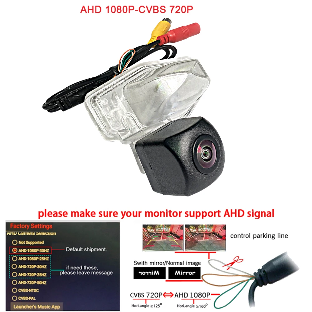 Dynamic trajectory CCD HD car camera for Honda Odyssey Vezel Elysion Jade 2015 to 2017 rear view reversing park camera