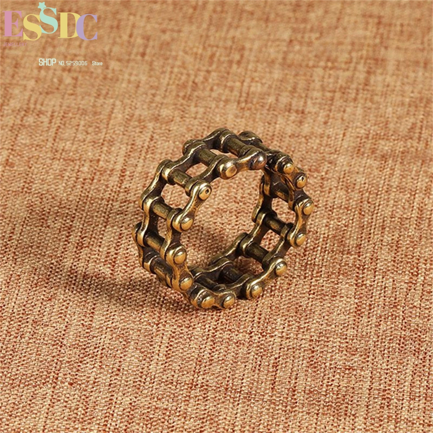 

Латунное кольцо-цепочка для мужчин, винтажное механическое регулируемое кольцо в стиле хип-хоп для ночного клуба, вечерние модные ювелирные изделия, подарок, ретро-кольцо