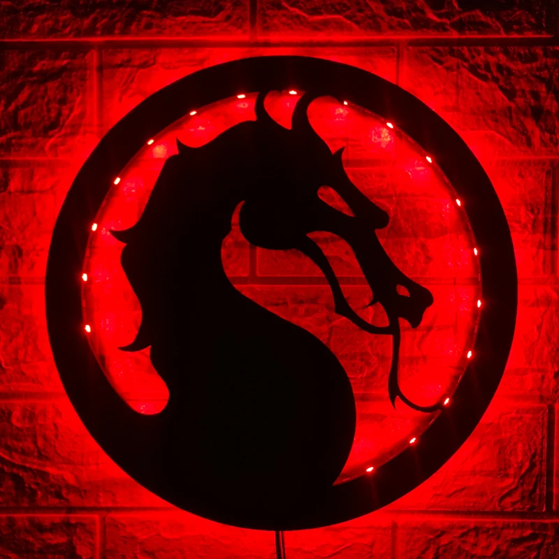 Creative LED Dragon Shape Bedside Wall Lamp Interior Decoration Background Atmosphere Lamp Plug-in Remote Control Night Lamp