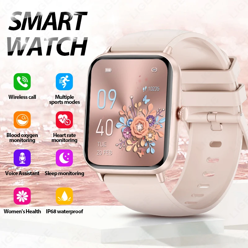 

New For XIAOMI Smart Watch Men Women 1.83" HD Screen Watches Bluetooth Call IP68 Waterproof Heart Rate Monitor Ladies Smartwatch