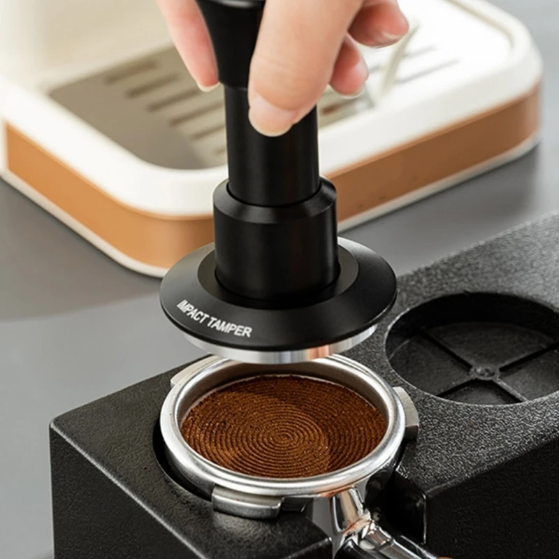 Nova ferramenta imprensa espresso calcadeira café com base aço inoxidável martelo pó café