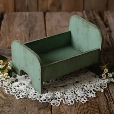 Newborn Props for Photography Boy Wooden Detachable Vintage Bed Infant Fotografia Acessorio Baby Photo Shoot Furniture Chair