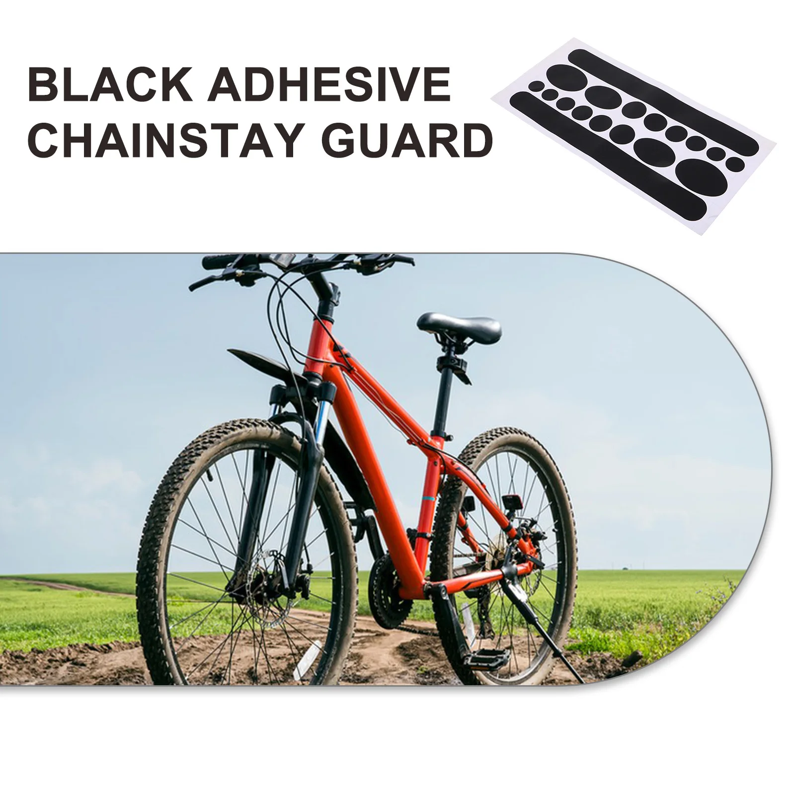 

Bicycle Frame Protection Film Black Stickers Durable Scratch Resistant Waterproof Easy Installation Precise Fit
