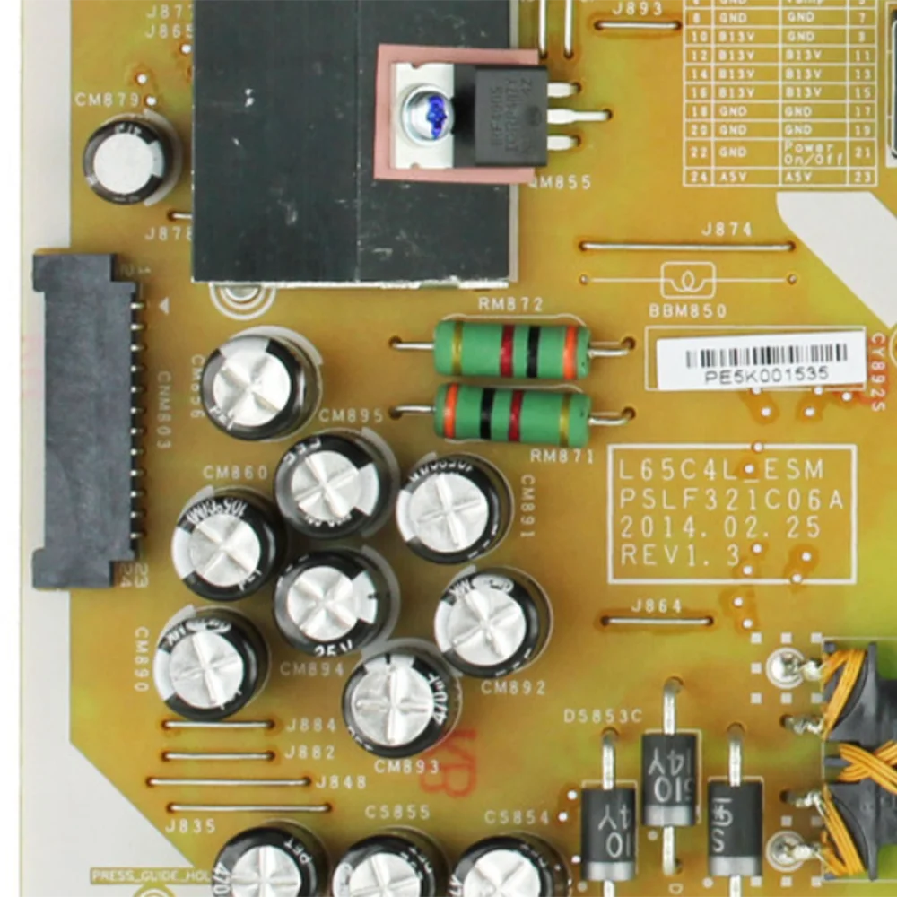 UN65HU9000FXZA UA65HU9800J UE65HU8500T UE65HU8580Q UE55HU8500Z UA55HU9000WXXY is for Power Supply Board L65C4L_ESM BN44-00744A