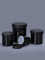 150ml -1000ml Black Empty Plastic jar for Cosmetic Cream Makeup Container Food Grade Wide Mouth storage bottle leakproof