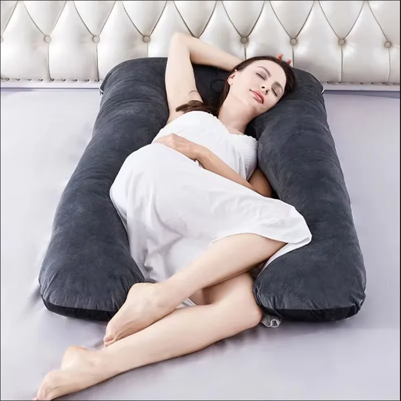 Multi Functional Maternity Pillow Pregnancy Waist Protection Pillow Baby Nursing Late Pregnancy Side Sleeping Pillow Zipper