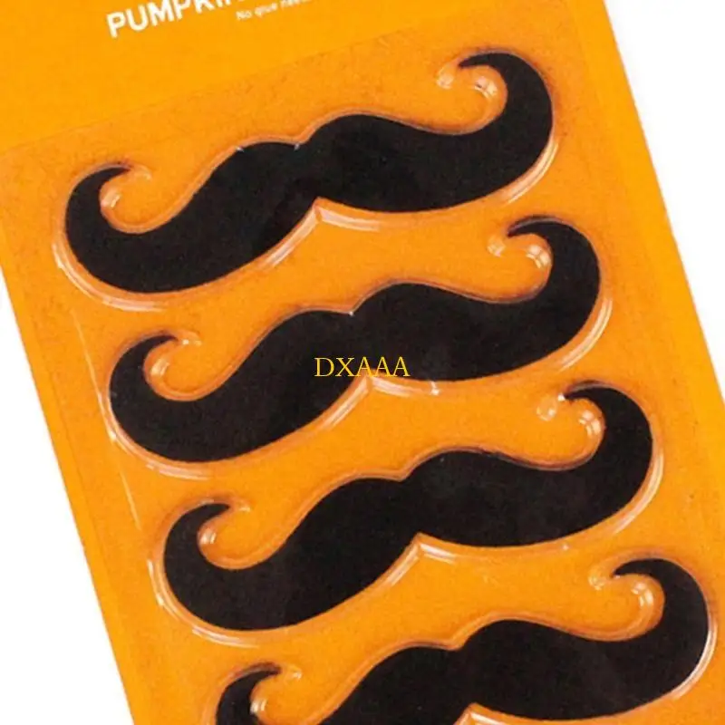 DXAA 4PCS Bigotes falsos Bigotes Halloween Mascarada para niños Aldult, barba bigote ceja artificial para accesorios