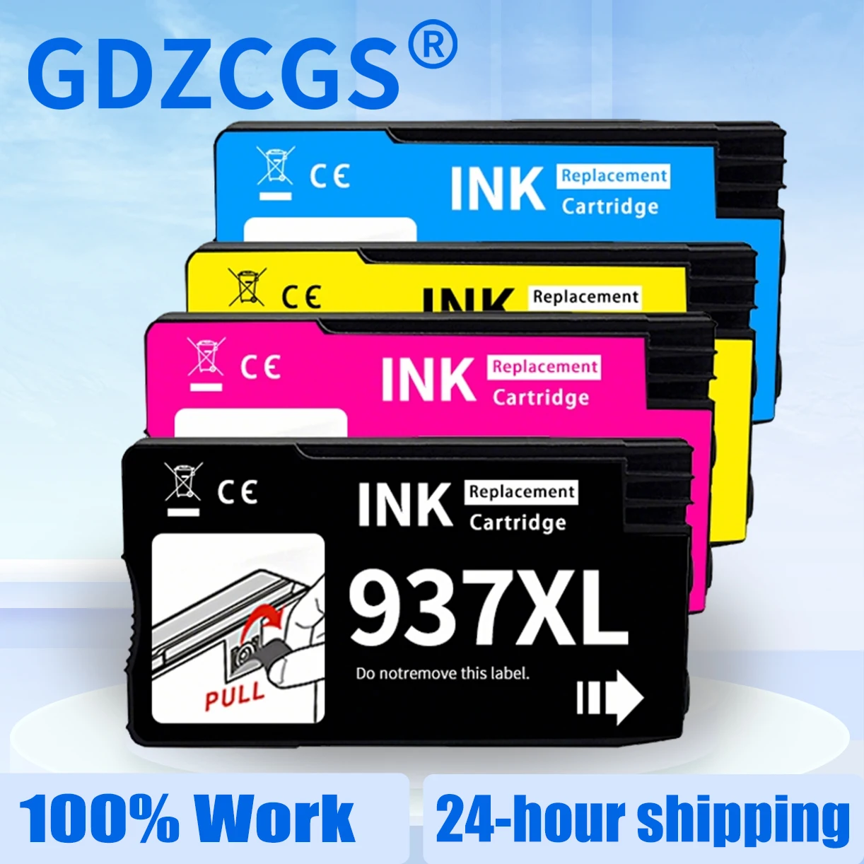 937 937E 937XL Ink Cartridge for HP937 Compatible for HP Officejet Pro 9120 9122 9123 9125 9130 9720 9730 Printer