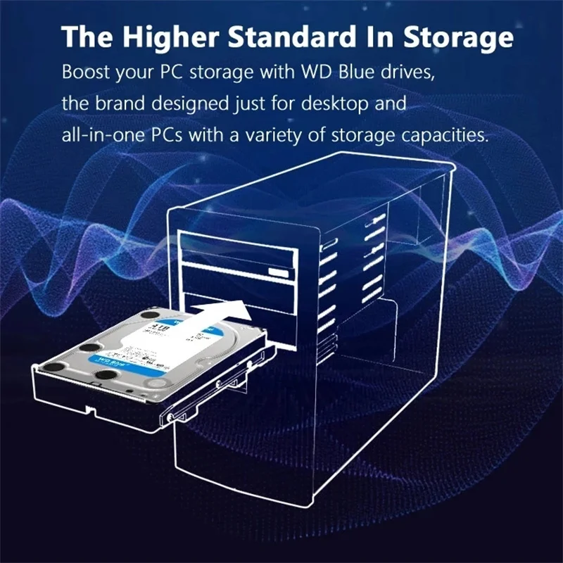 Western Digital WD Blue 1TB 2TB 4TB 6TB Internal hard drive 3.5  64MB Cache SATA 6 gb/s HDD For Desktop Pc Computers