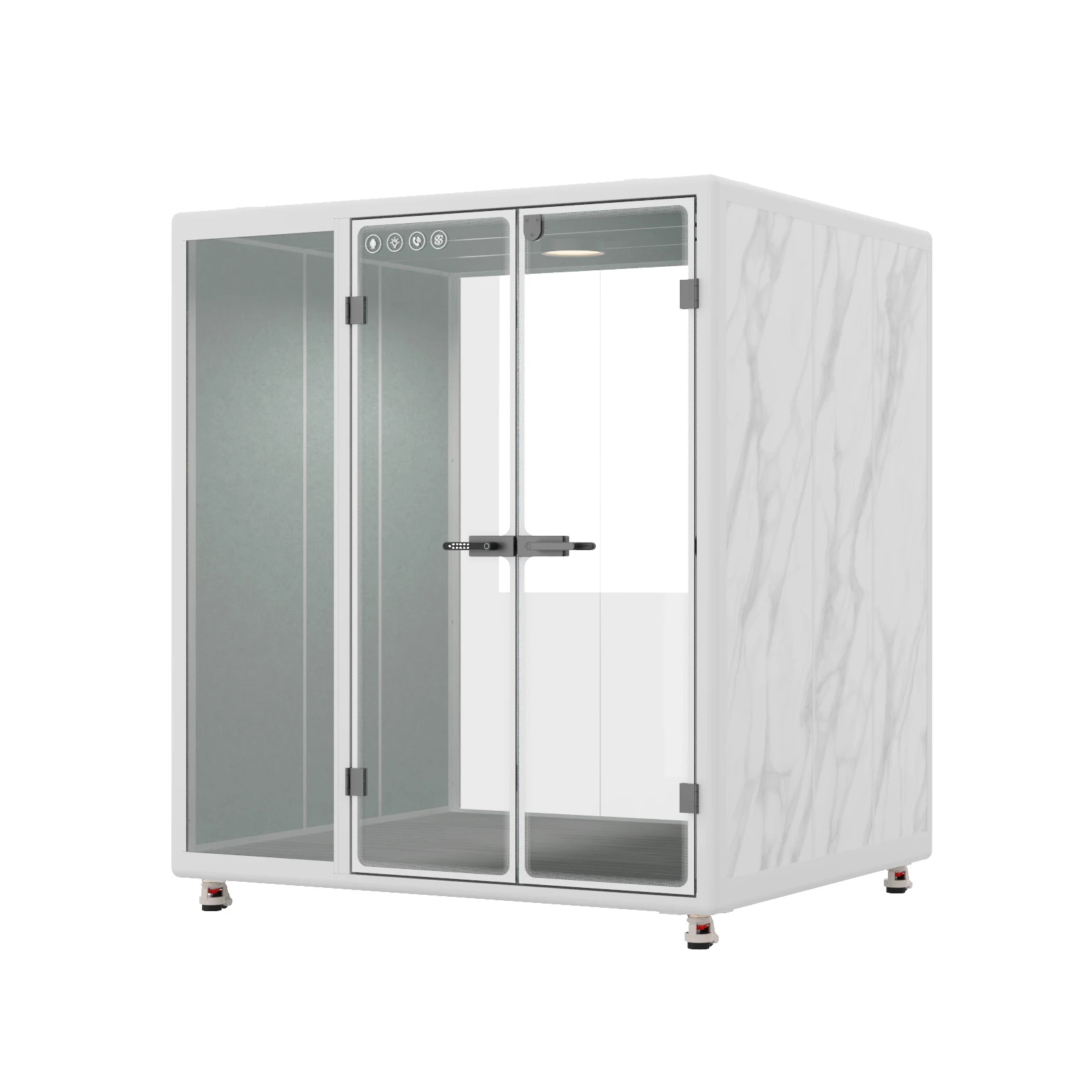 Acoustic Pods Soundproof Booth Modular Aluminum Alloy Home Office Living Room School Multi-person Meeting Pod LED Display Screen