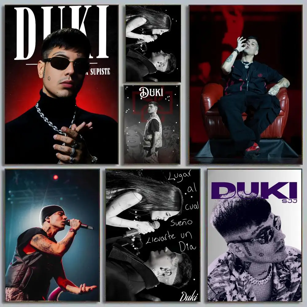 Pop Rapper D-Duki Poster Self Adhesive Wall Art Decor for Bedroom Living Room Office Home Decor Gift