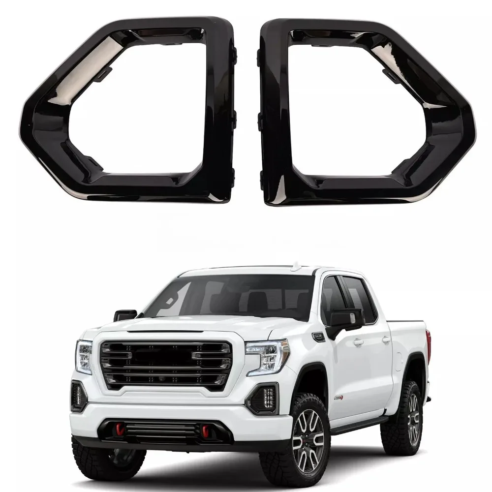 

Для GMC Sierra 1500 2019-2021 крышка противотуманной фары передняя противотуманная фара внешняя крышка 1 пара глянцевый черный 84176752 84176753