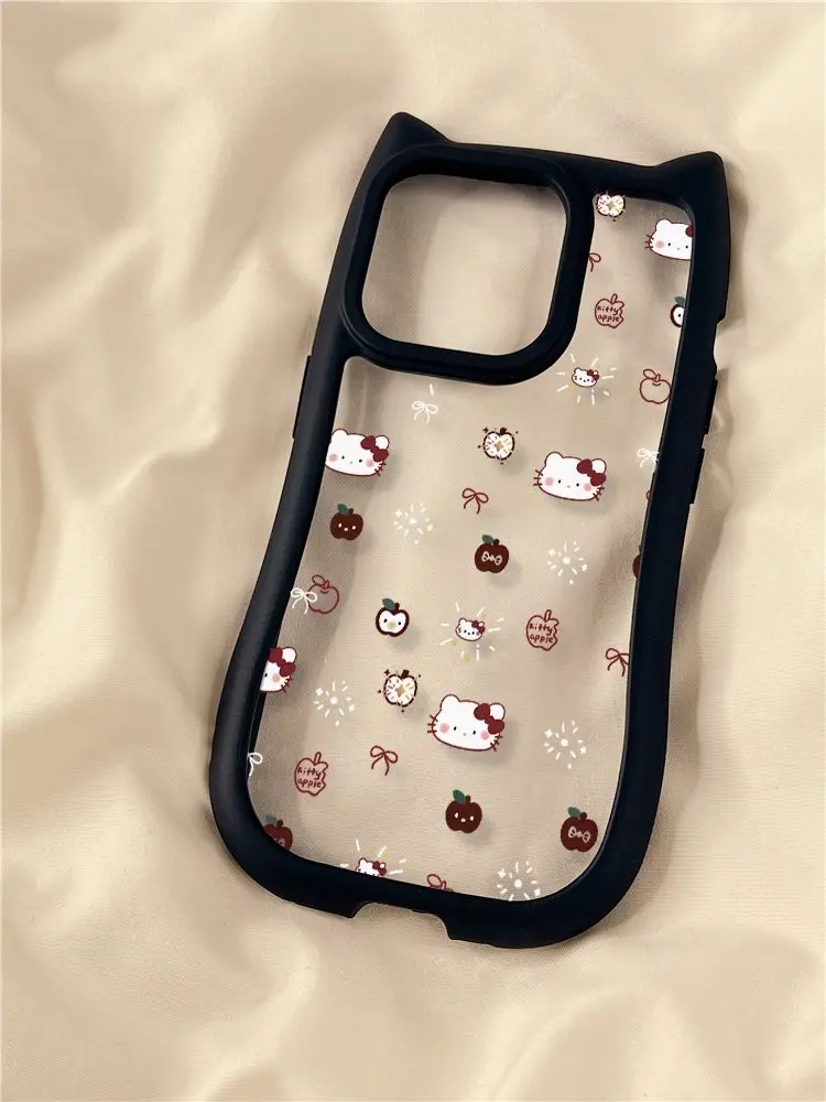 Sanrio Hello Kitty Kawaii Cartoon Phone Case For iPhone 15 14 13 12 11 Pro Max XR XS MAX Y2K Girl Lovely Anti Fall Back Cover