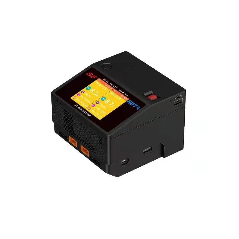 

HOTA S6 AC400W DC650W 15A Двухканальное интеллектуальное зарядное устройство сверхмалого размера с ADP для Lipo LiHV LiFe LiIon NiZn NiCd NiMH аккумулятора
