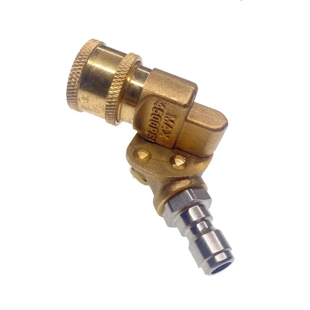 Pressure Washer Nozzle Degree Pivoting Coupler Cleaning Connector Alloy 12mm Quick Connector For Cleaning Tires Engines